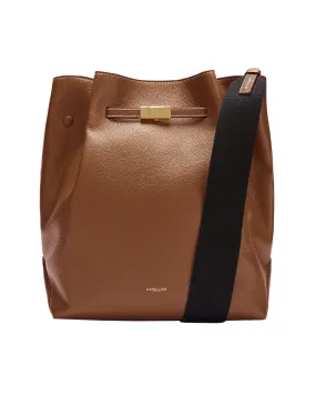 New York Large Bucket Bag (Tan with Stitching)