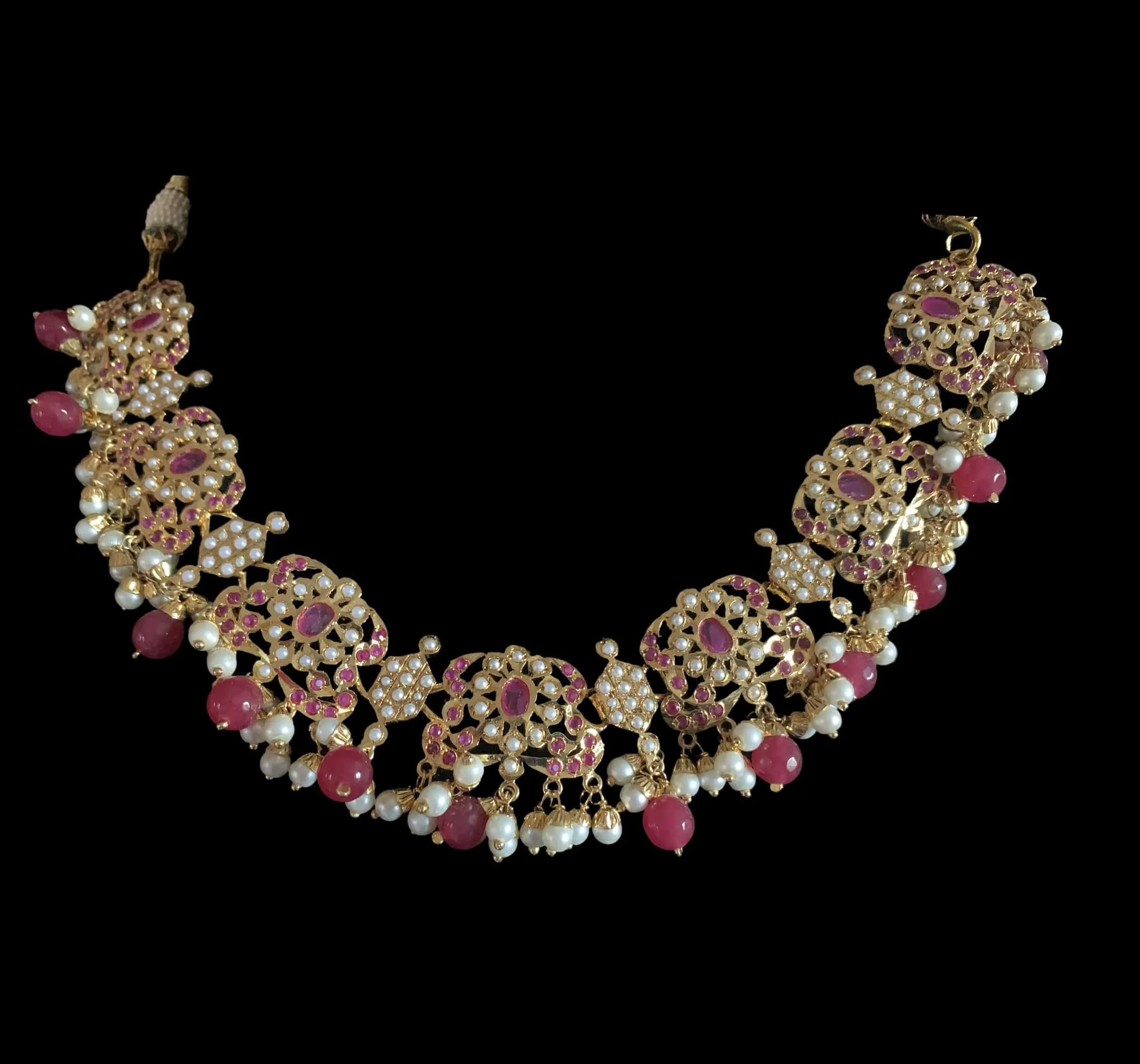 Niyati necklace set in red / Ruby   ( SHIPS IN 4 WEEKS  )