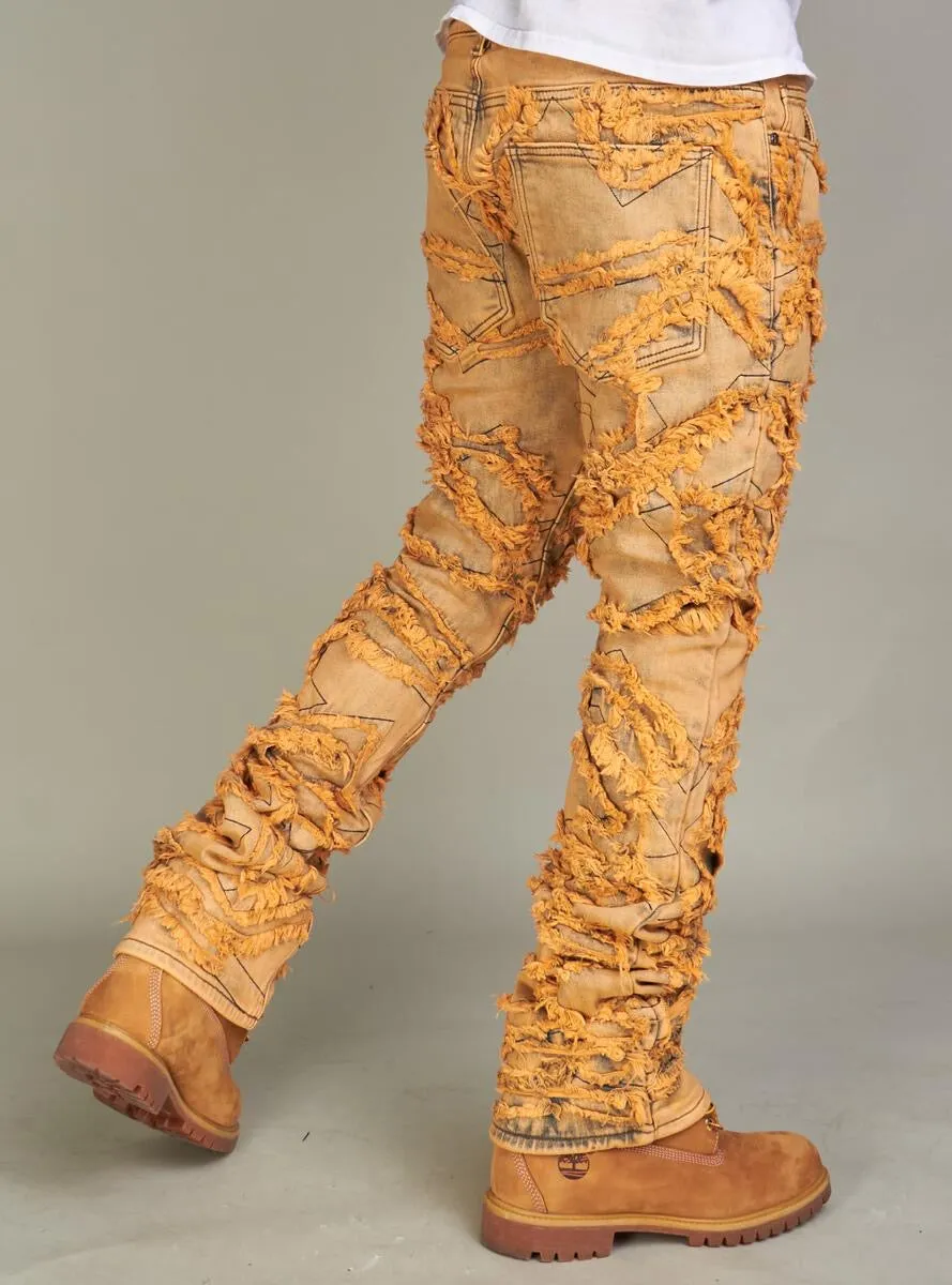 NME Orange Stacked Jeans