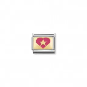 Nomination LINK COMPOSABLE CUORE CON STELLA FUCSIA 030284/18