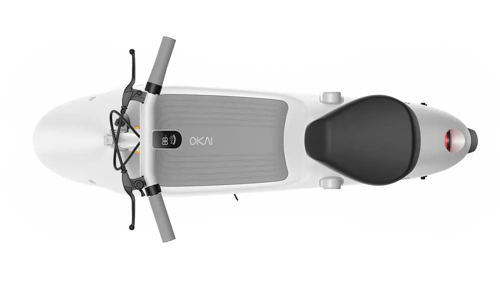 OKAI Retro-Style Electric Scooter with Comfortable Seat & 10" Wheels - Up to 35 Miles Range & 15.5mph Top Speed