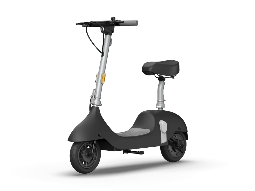 OKAI Retro-Style Electric Scooter with Comfortable Seat & 10" Wheels - Up to 35 Miles Range & 15.5mph Top Speed