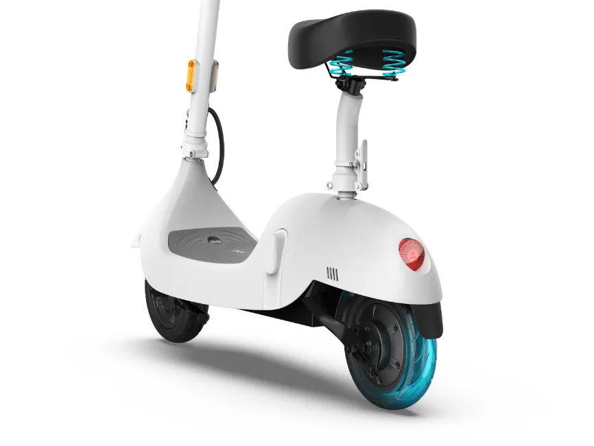 OKAI Retro-Style Electric Scooter with Comfortable Seat & 10" Wheels - Up to 35 Miles Range & 15.5mph Top Speed