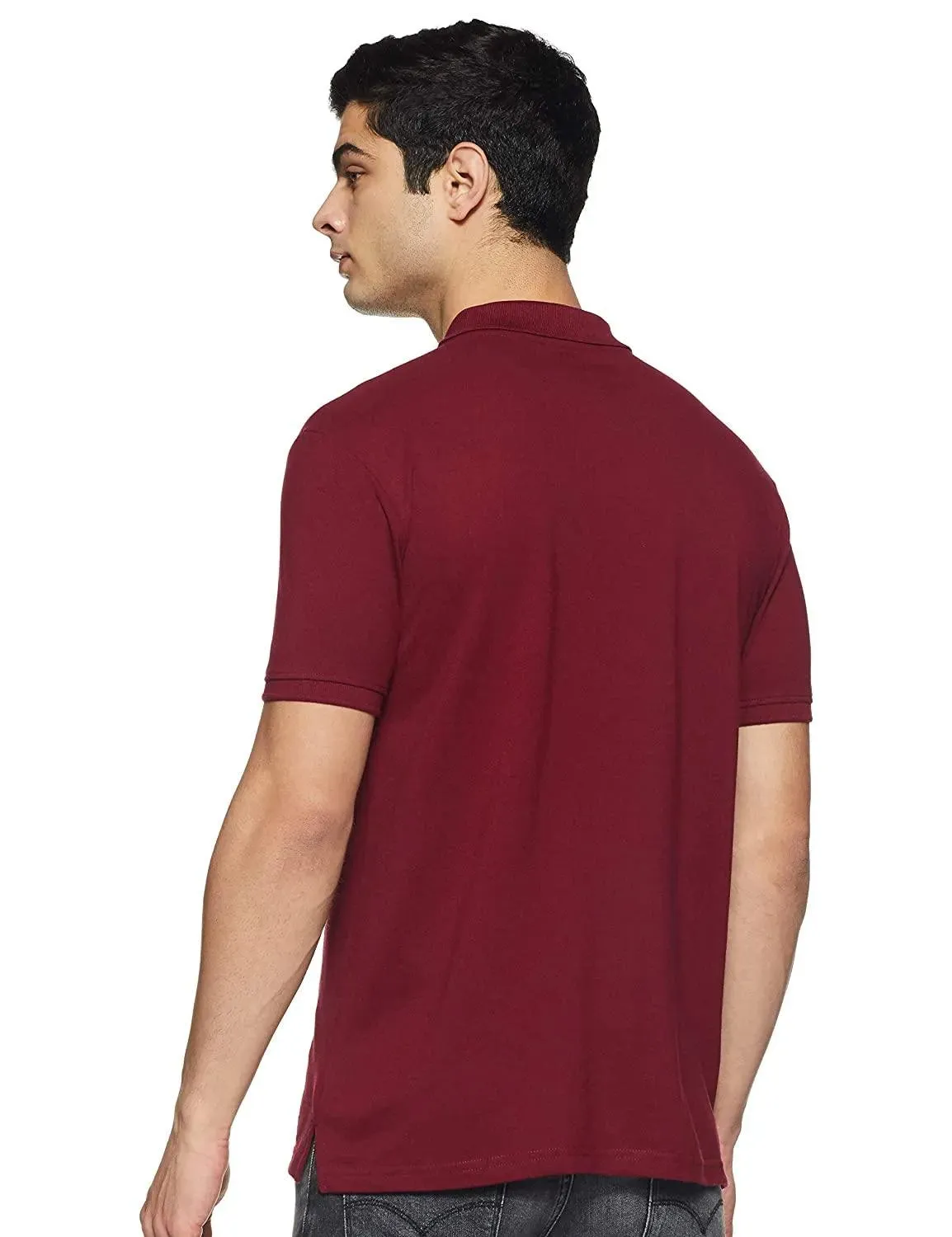 ONN Men's Cotton Polo T-Shirt (Pack of 2) in Solid Grey Melange-Maroon colours