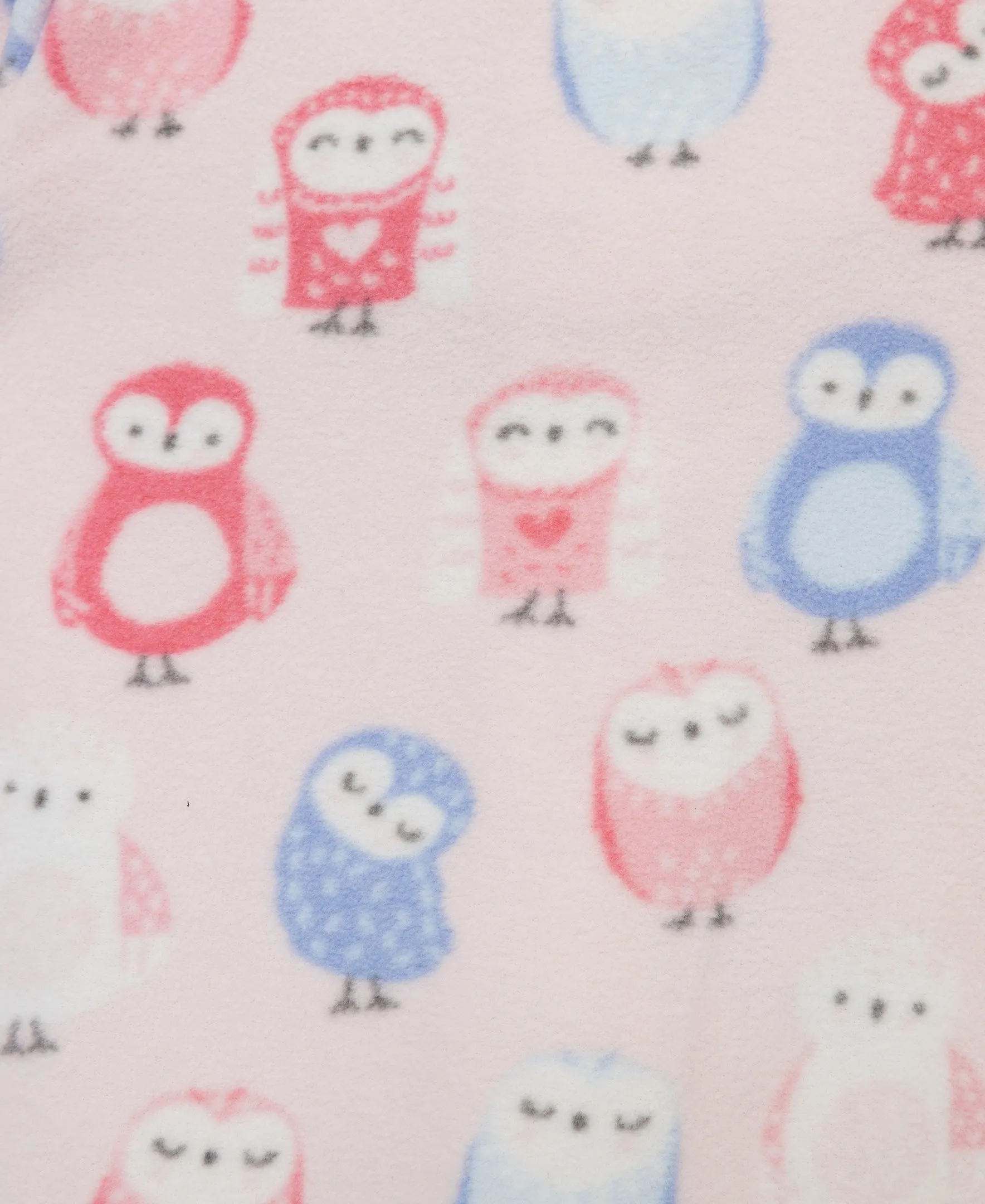 Owl Fleece Zip Front Sleeper Footie (12M-24M)