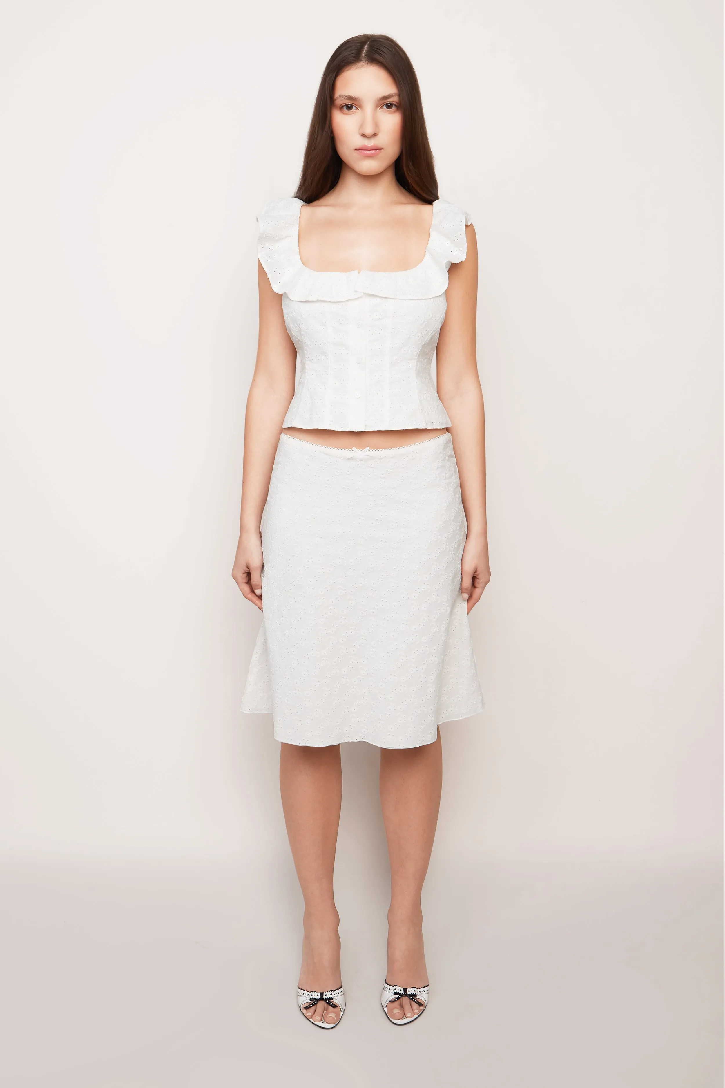 Paloma Lace Top In Eyelet