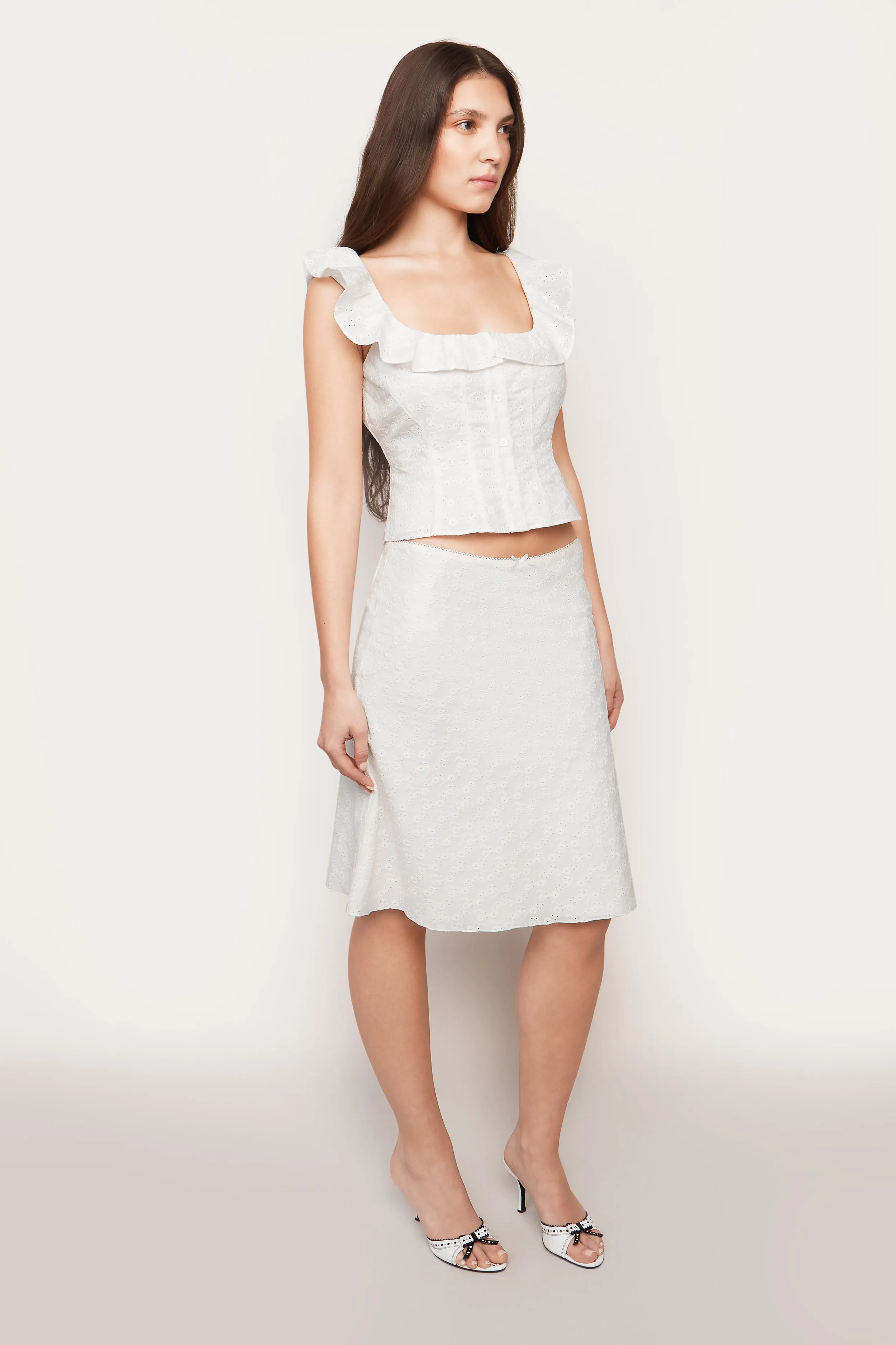 Paloma Lace Top In Eyelet