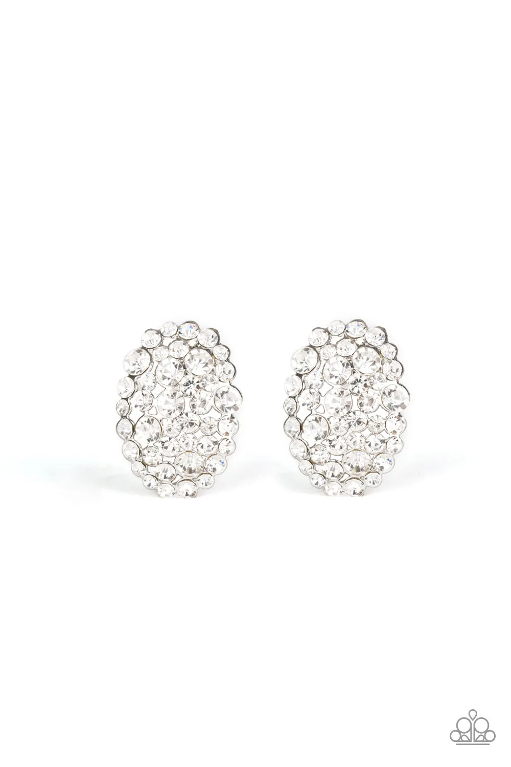 Paparazzi Accessories - Daring Dazzle #L43 - White Earrings