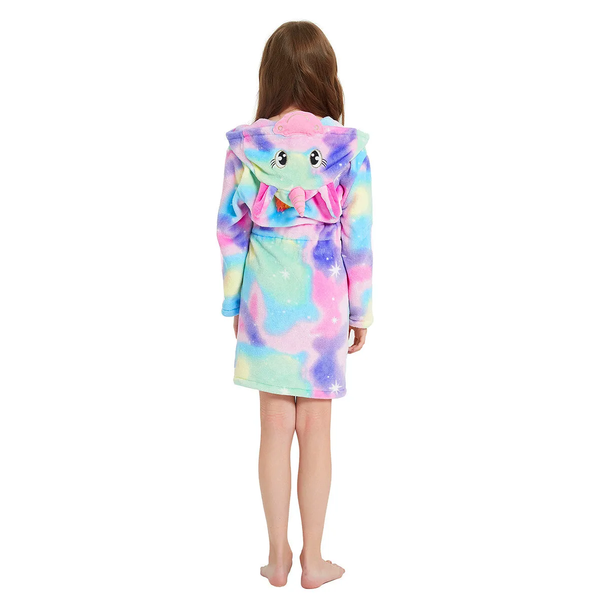 Pastel Rainbow Unicorn Kids Bathrobe