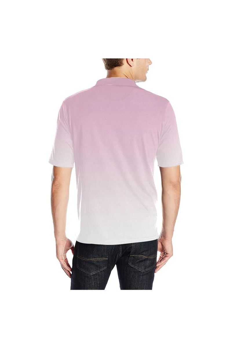 Pink Ombre Men's Polo Shirt