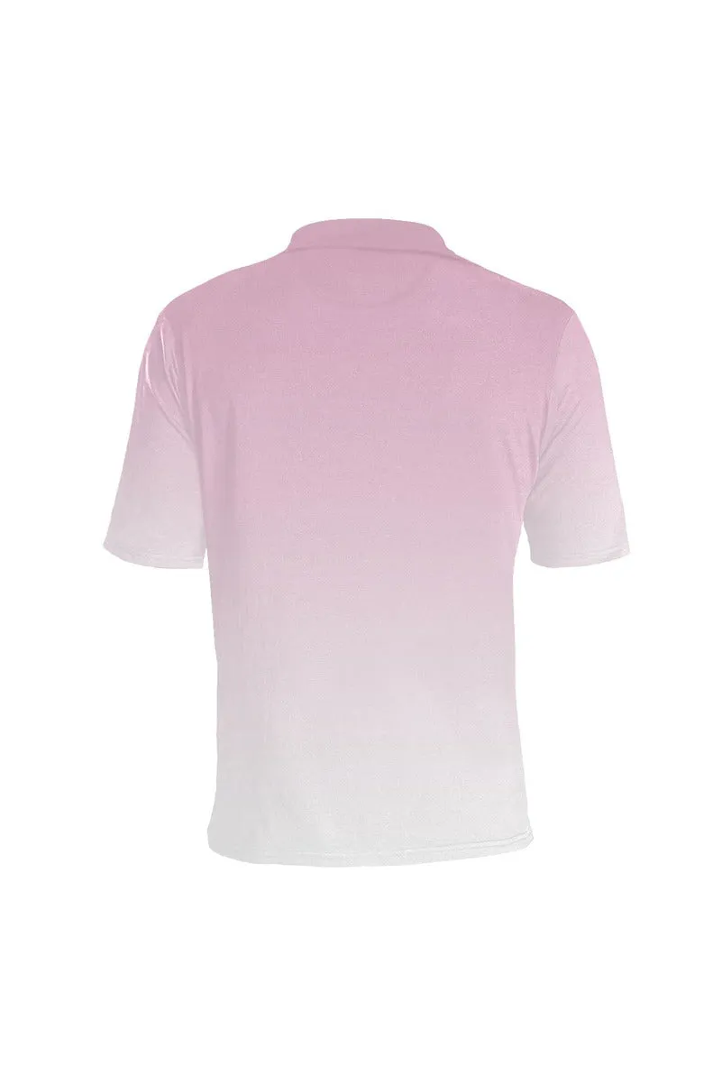 Pink Ombre Men's Polo Shirt