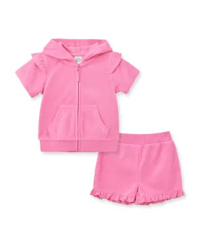 Pink Toddler Terry Swim Coverup (2T-4T)