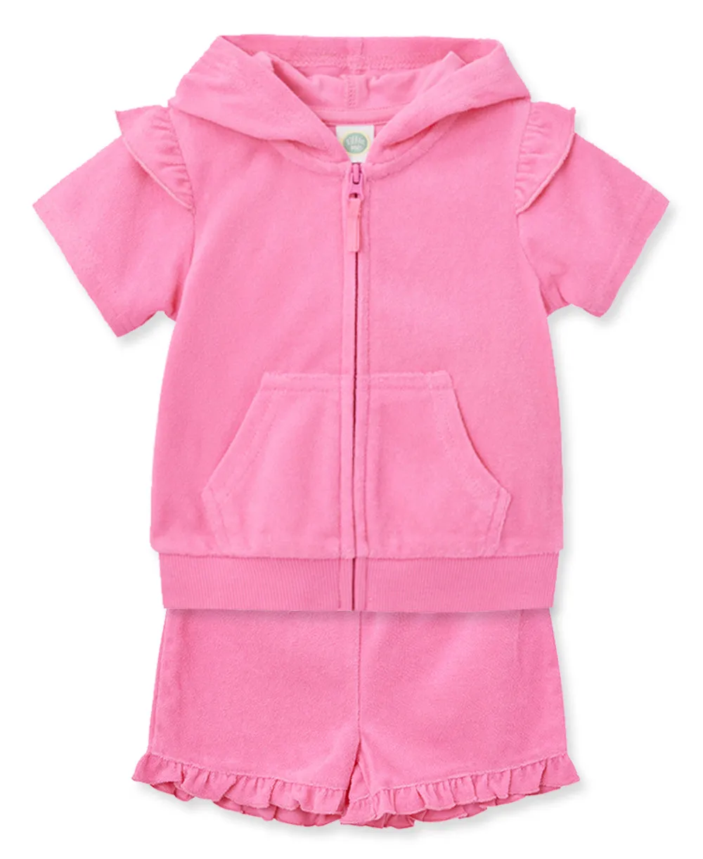 Pink Toddler Terry Swim Coverup (2T-4T)