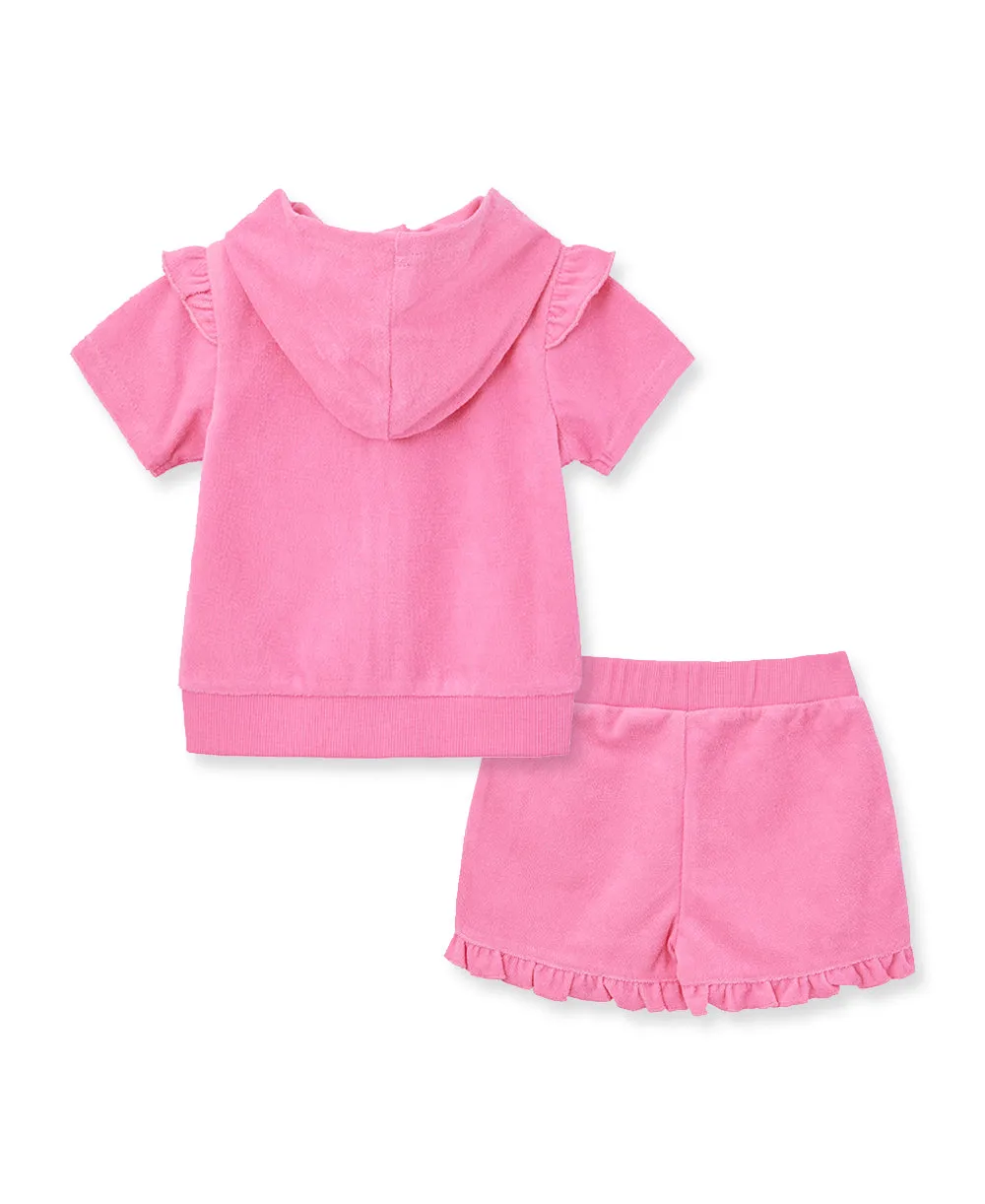 Pink Toddler Terry Swim Coverup (2T-4T)