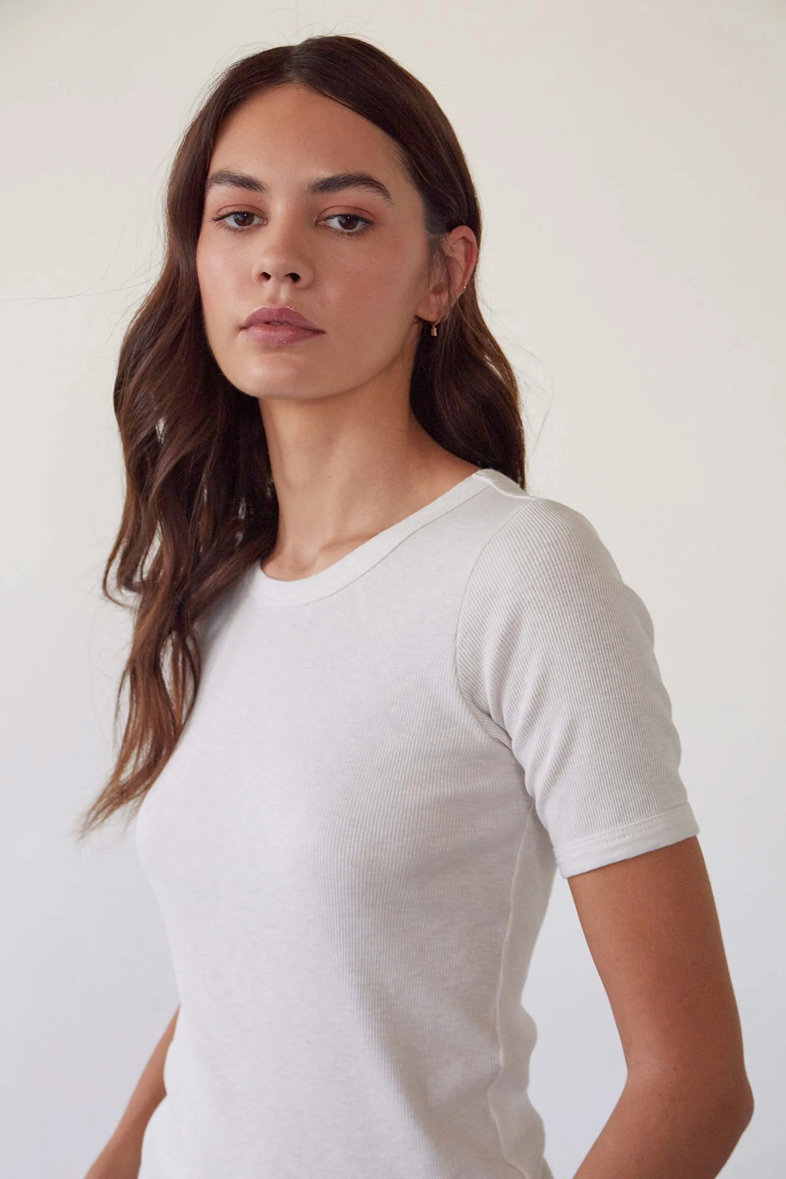 Pixie Ribbed Cotton Tee