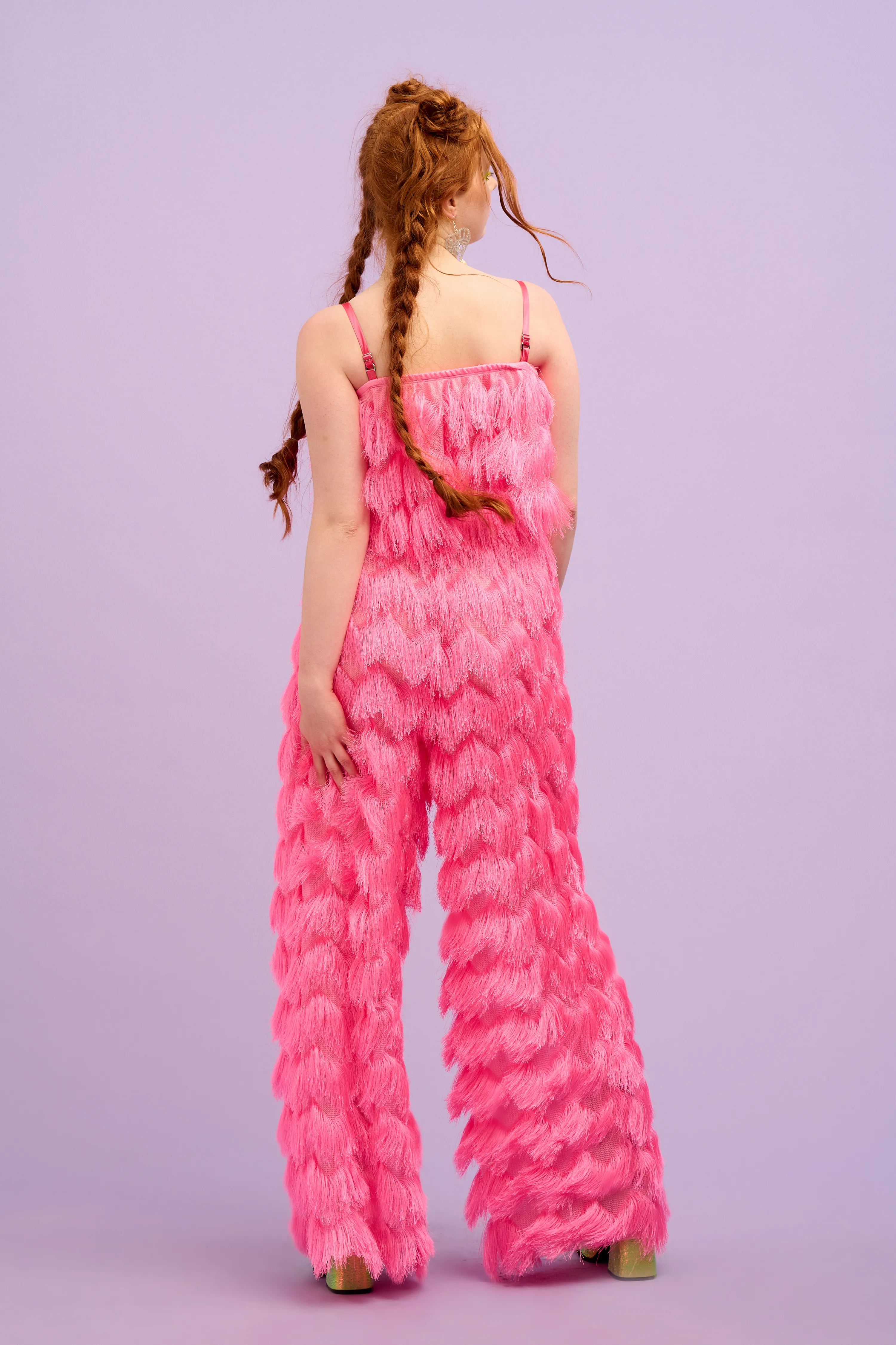 PRE-ORDER - Intergalactic Rodeo - Dallas Fringed Trousers in Hot Pink