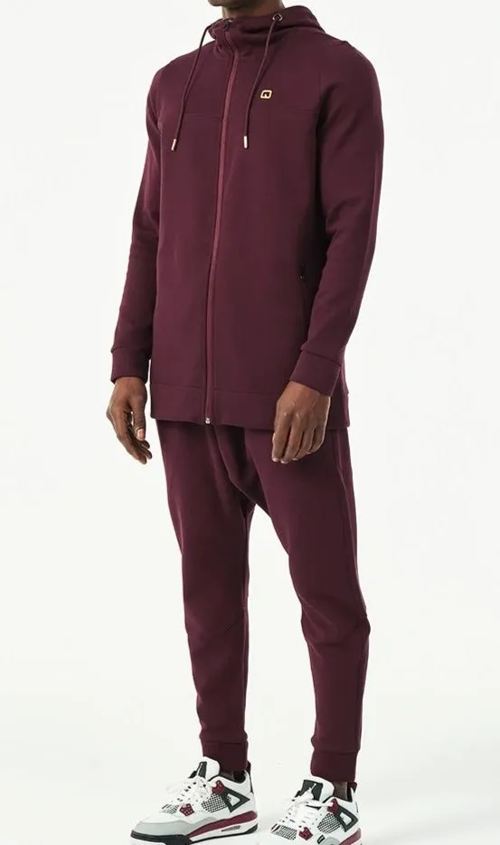 QL Relaxed Tracksuit PREMIERE in Burgundy and Gold