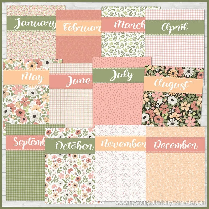 QUIET GARDEN Color Pack {Alternate Covers/Accessories for Planners/Journals} PRINTABLE