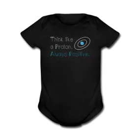 "Think like a Proton" (white) - Baby Short Sleeve One Piece