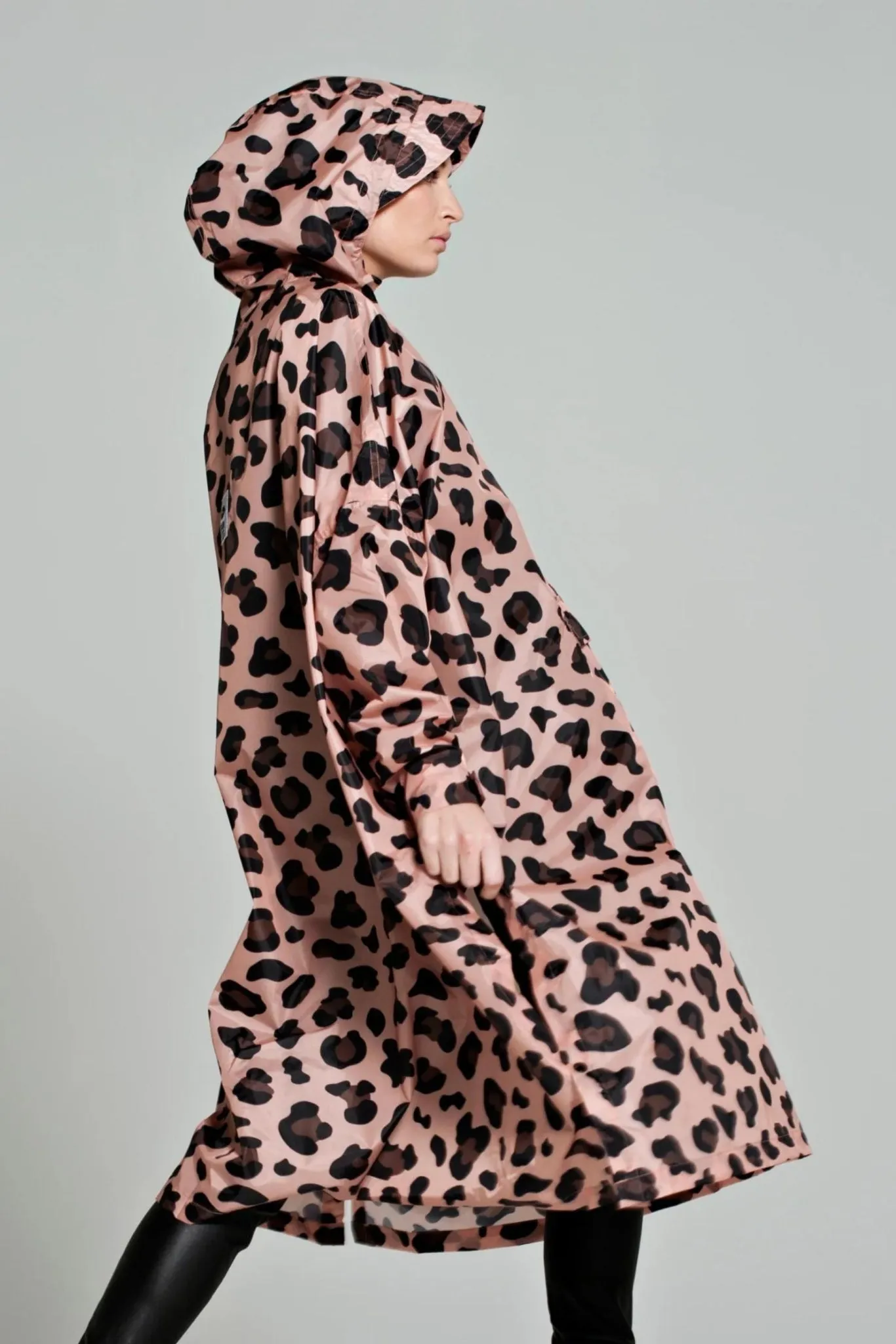 Rain Poncho - Pink Leopard