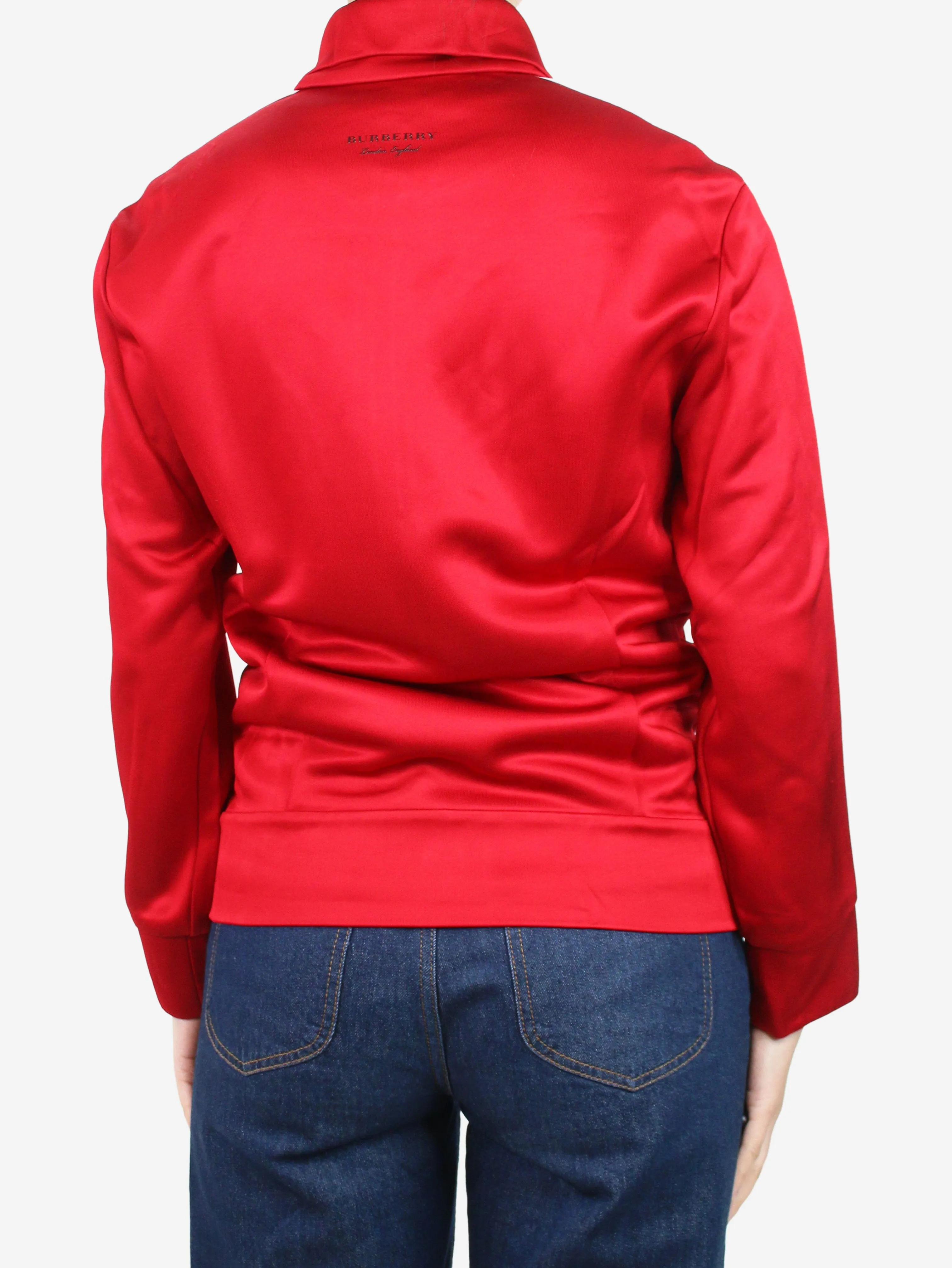 Red zipped high-neck jacket - size XS