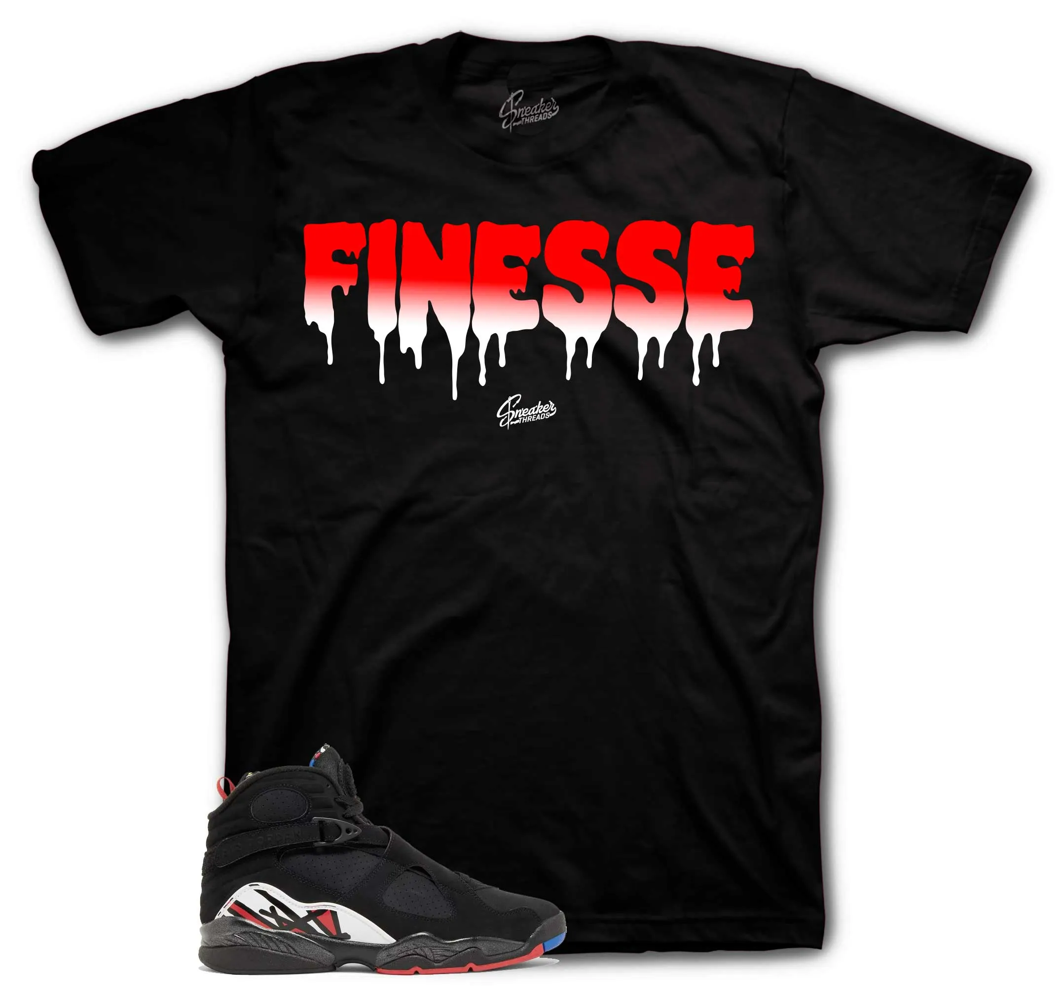 Retro 8 Playoffs Shirt - Finesse - Black