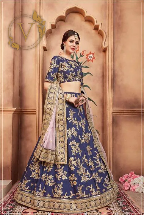 Royal Blue Designer Lehenga with Dupatta