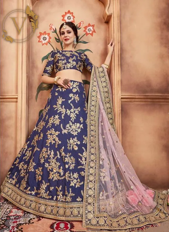 Royal Blue Designer Lehenga with Dupatta