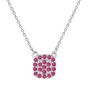 Ruby Encrusted Pendant Necklace