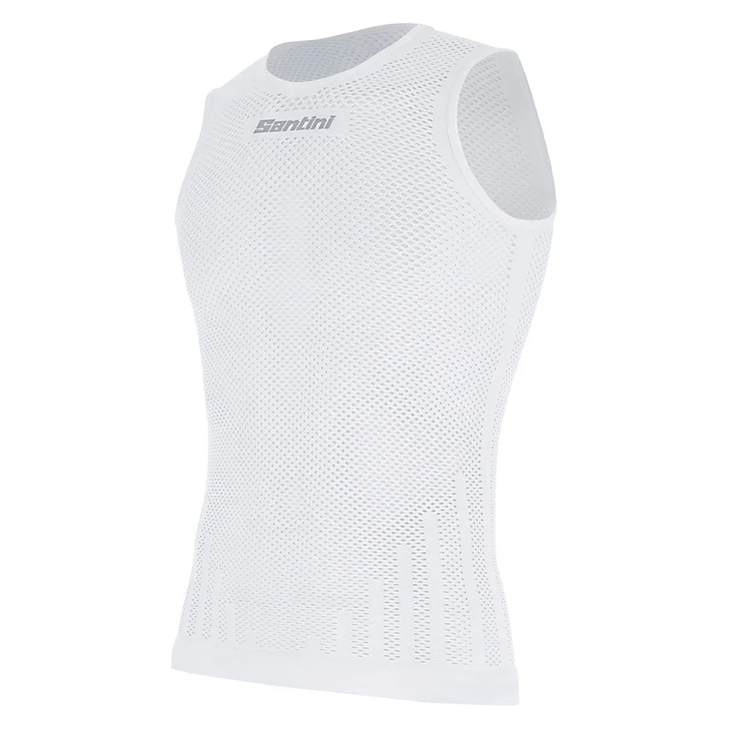 Santini Mesh Sleeveless Baselayer - White