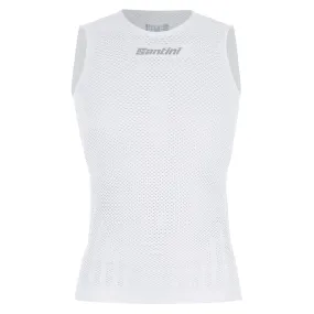 Santini Mesh Sleeveless Baselayer - White