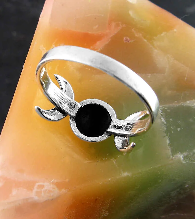 Sculptural Triple Moon Ring