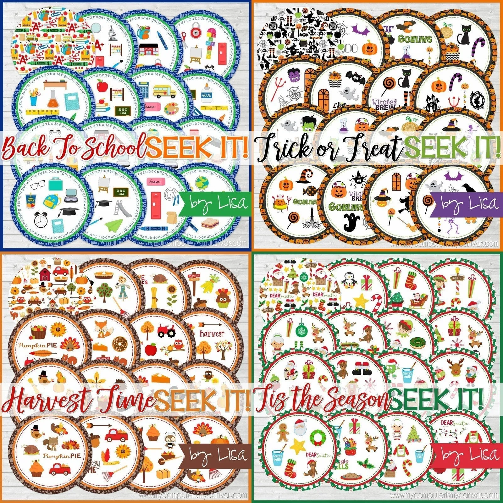 Seek IT! Games {ANNUAL COLLECTION} PRINTABLE