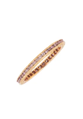 Sethi Couture Channel 18KRG Pink Diamond Eternity Band