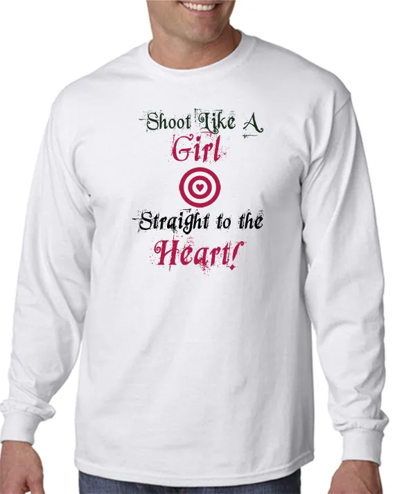 Shoot Like a Girl - Straight to the Heart T-Shirt