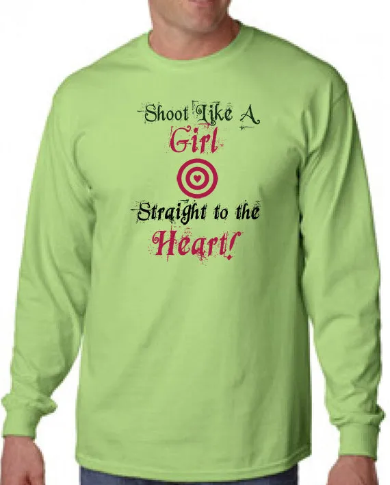 Shoot Like a Girl - Straight to the Heart T-Shirt