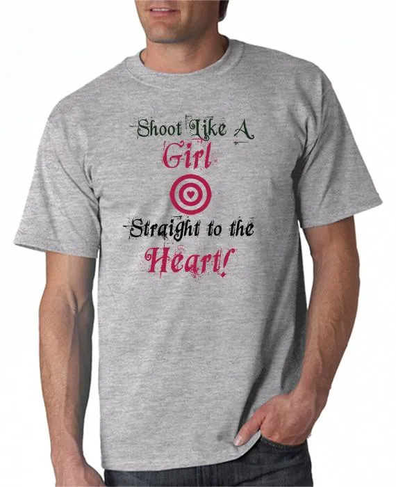 Shoot Like a Girl - Straight to the Heart T-Shirt