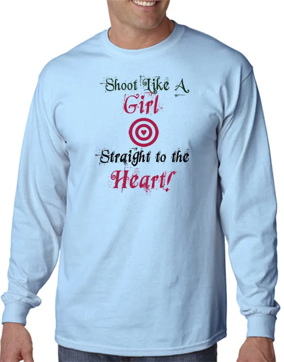 Shoot Like a Girl - Straight to the Heart T-Shirt