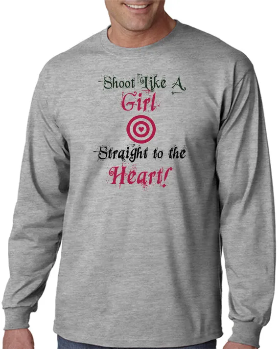 Shoot Like a Girl - Straight to the Heart T-Shirt