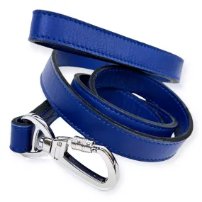 Signature Dog Leash in Cobalt Blue & Nickel