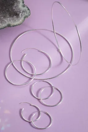 Simple Sterling Hoops