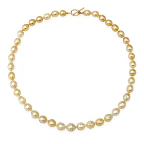 South Sea Pearl Necklace with Diamonds