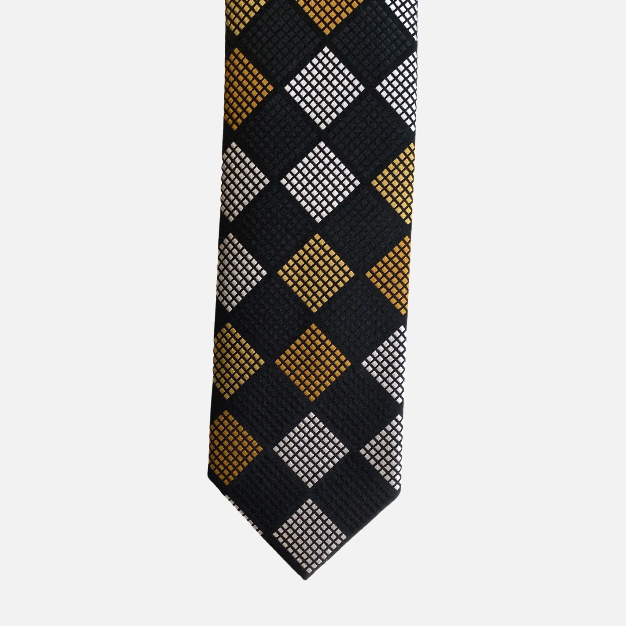 Steven Land Silk tie and Hanky “BW2425” Black