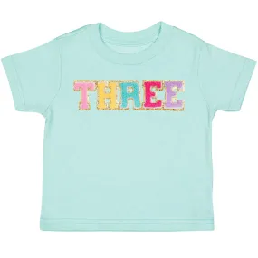 Sweet Wink Third Birthday Patch S/S Tee - Aqua