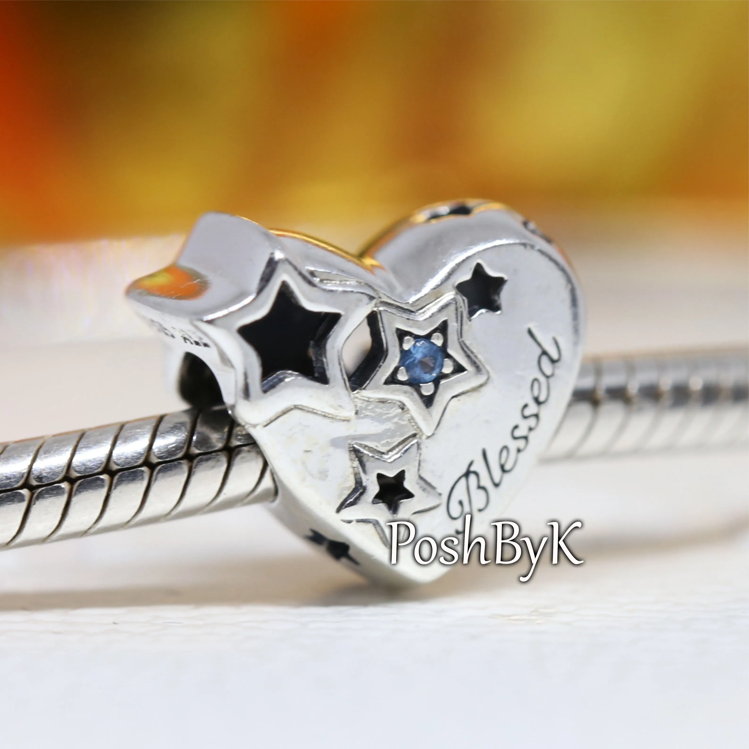 Thankful Heart & Stars Charm 799527C01