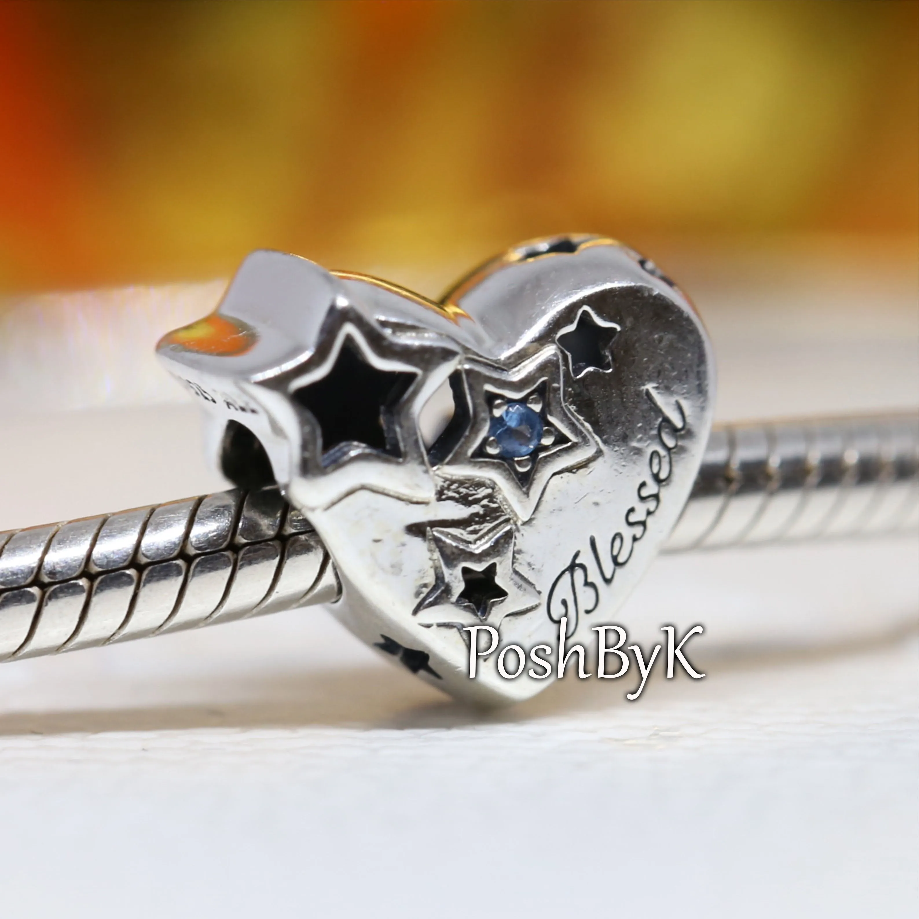 Thankful Heart & Stars Charm 799527C01