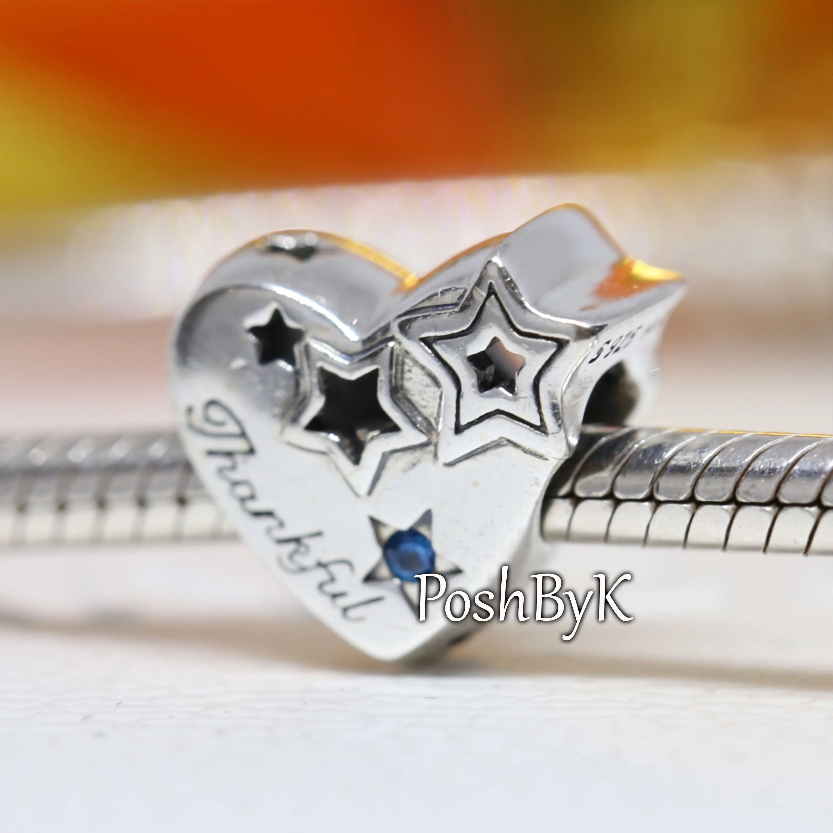 Thankful Heart & Stars Charm 799527C01