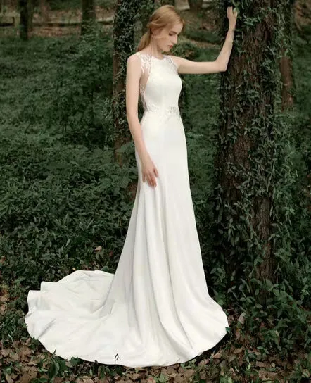 The Jessamy Wedding Bridal Sleeveless White Gown