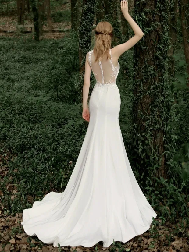 The Jessamy Wedding Bridal Sleeveless White Gown