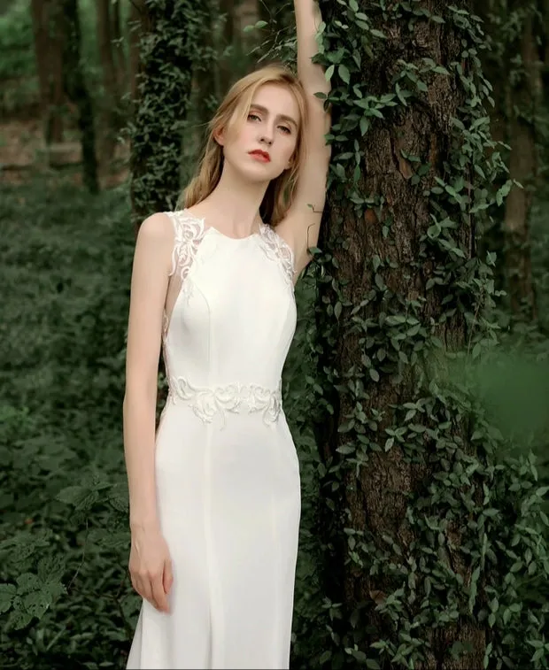 The Jessamy Wedding Bridal Sleeveless White Gown